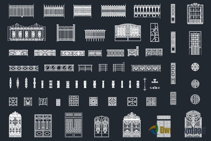 دانلود بلوک اتوکد دروازه و گیت Gates CAD Blocks DWG Download
